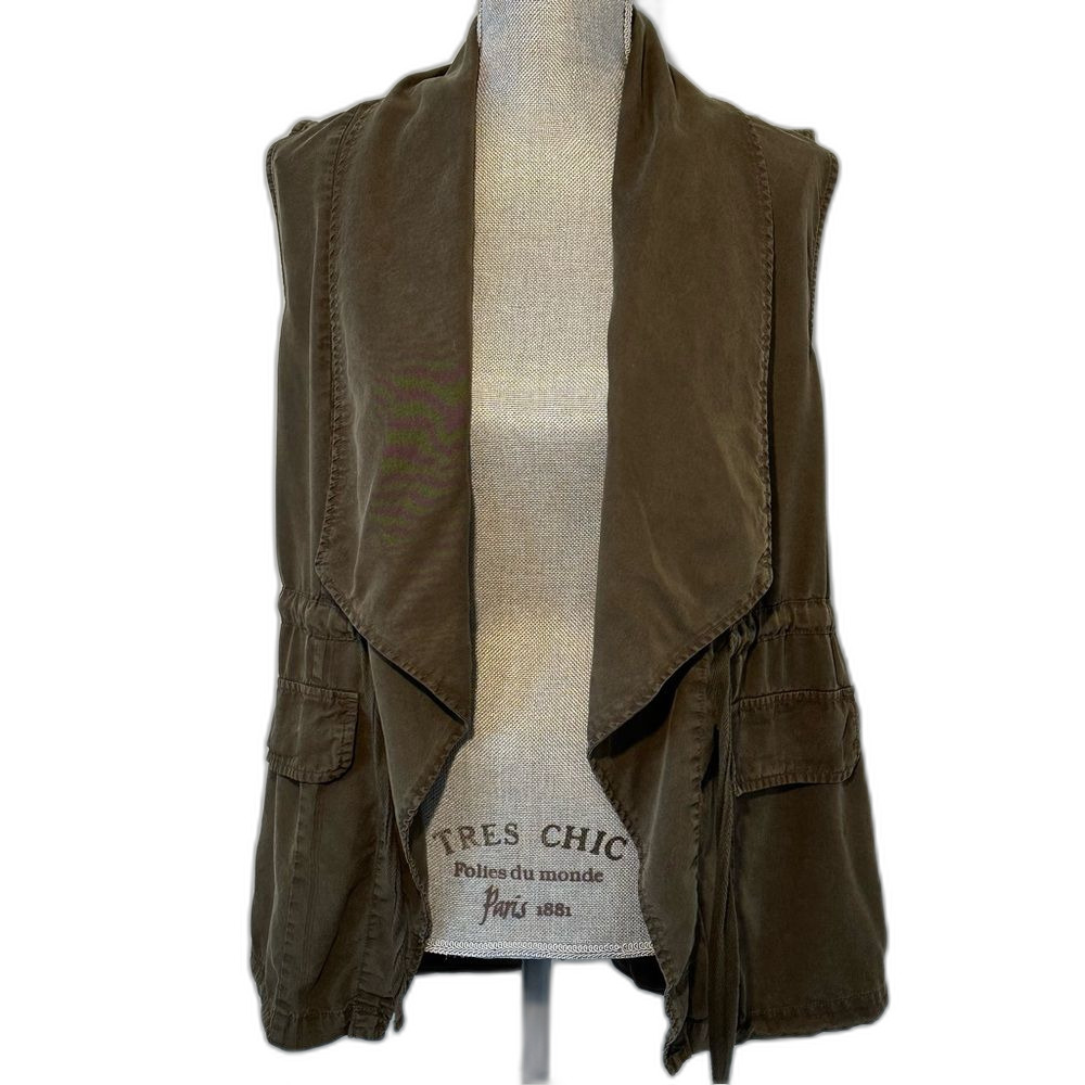 Anthropologie Sanctuary Women’s S Casual Globe Trekker Utility Vest Army Green